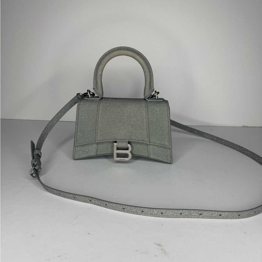 Balenciaga Glitter Hourglass Bag XS
